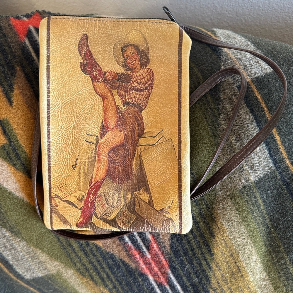 Vintage Western Purse with Retro Print
